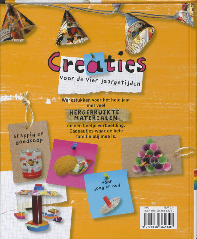 Creaties voor de vier jaargetijden / Knutselboeken achterkant