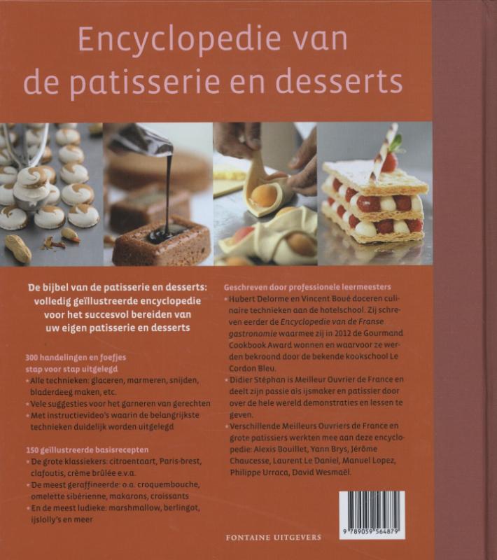 Encyclopedie van de patisserie en desserts achterkant