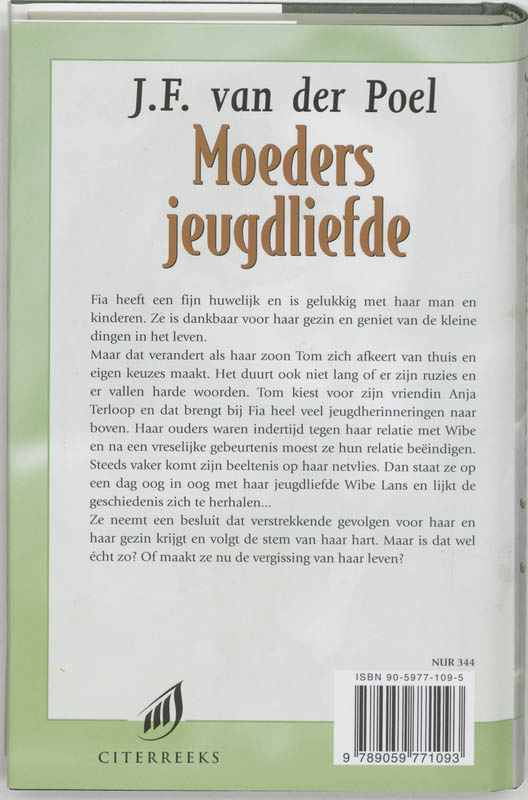 Moeders Jeugdliefde achterkant