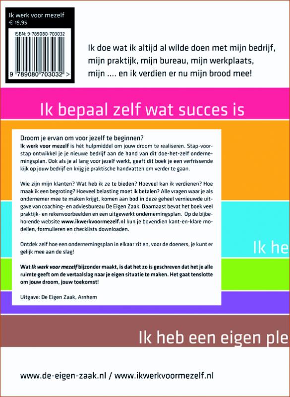 Ik werk voor mezelf achterkant