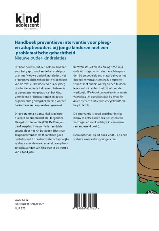 Handboek preventieve interventie voor pleeg- en adoptieouders bij jonge kinderen met een problematische gehechtheid achterkant