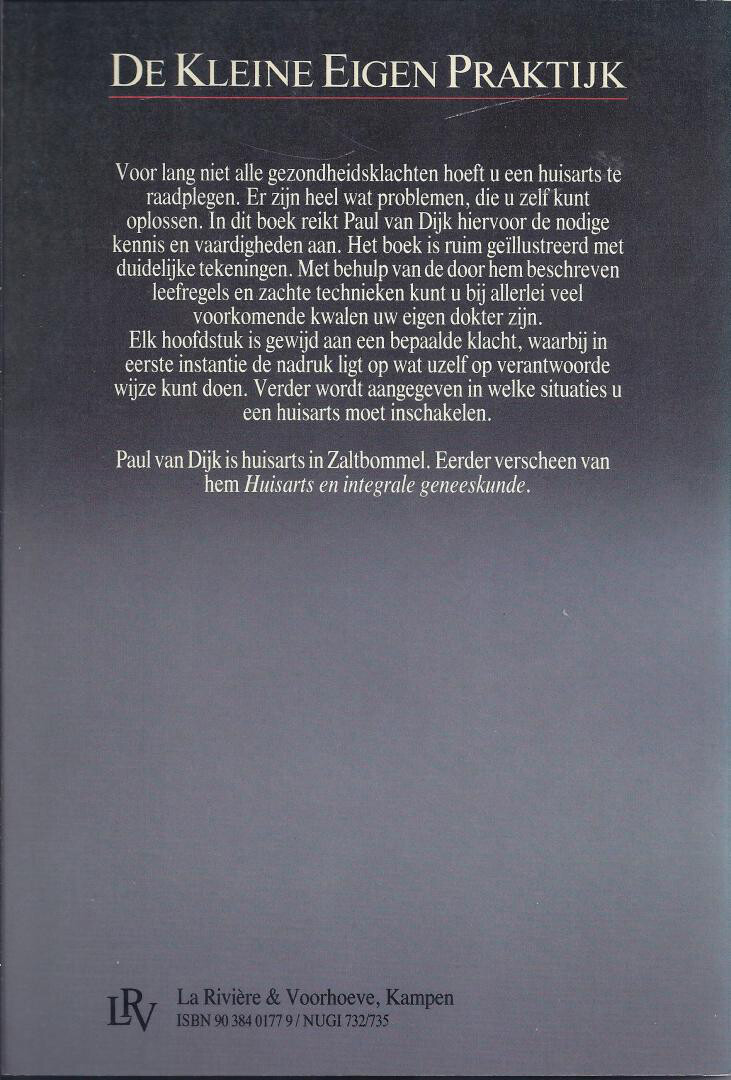 KLEINE EIGEN PRAKTIJK, DE achterkant