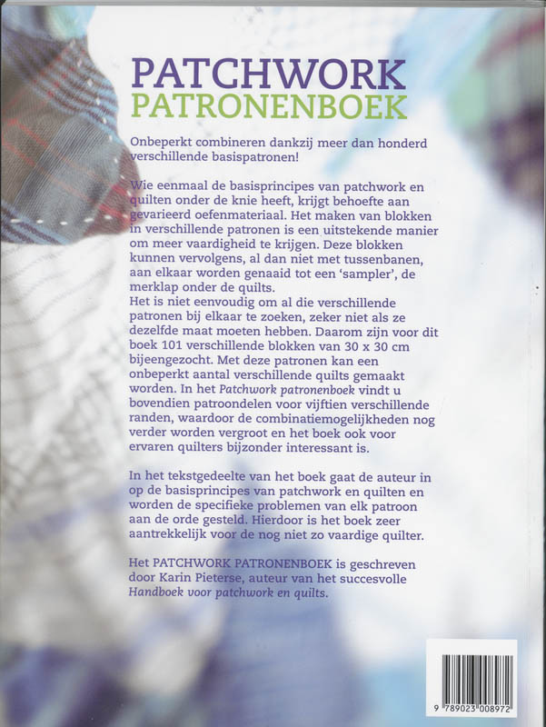 Patchwork patronenboek achterkant
