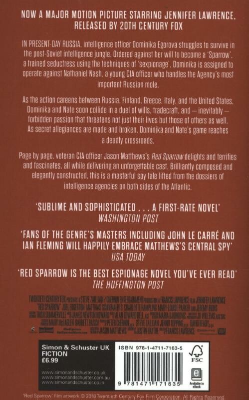 Red sparrow achterkant
