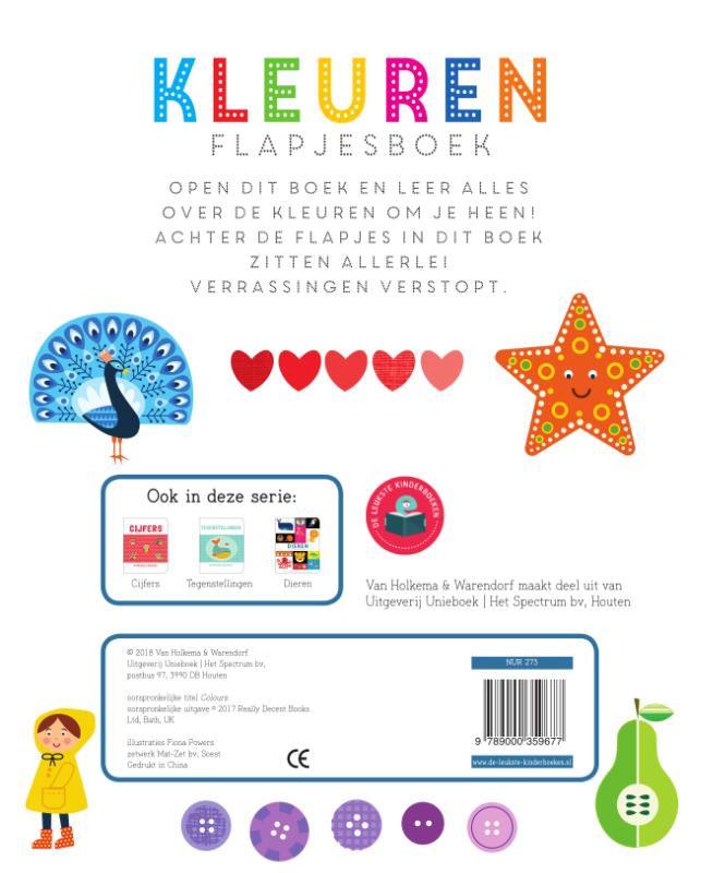 Kleuren flapjesboek achterkant