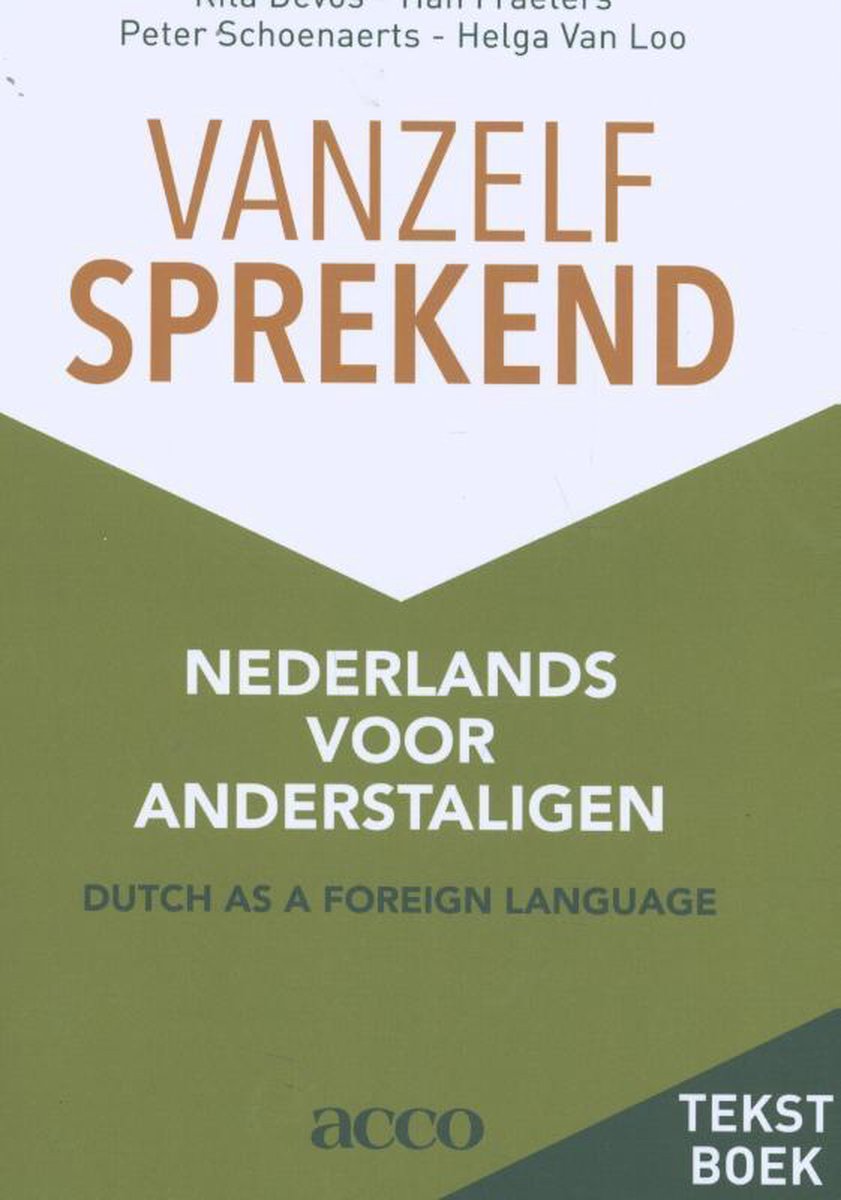 Vanzelfsprekend. Nederlands voor anderstalige tekstboek