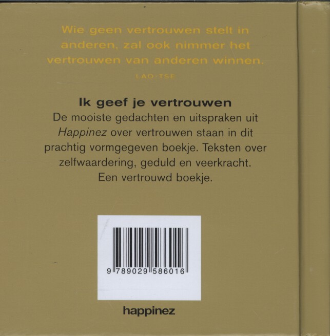 Ik geef je vertrouwen / Happinez achterkant