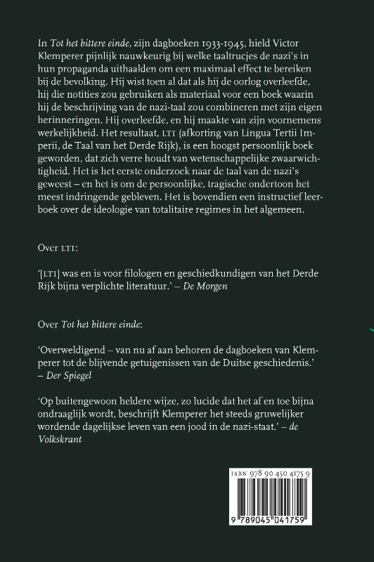 LTI - Over taal in het derde rijk achterkant