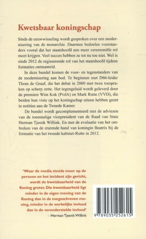 Kwetsbaar koningschap achterkant