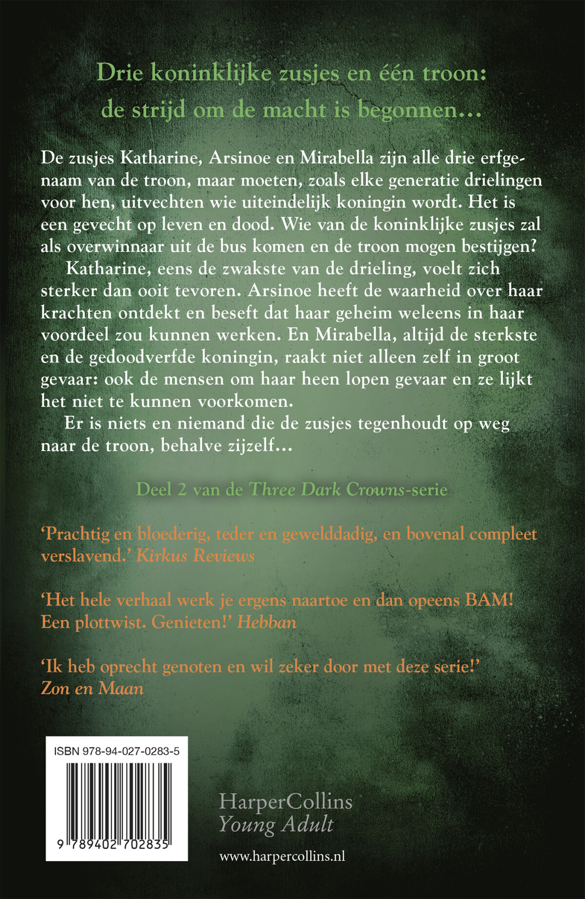 Duistere troon / Three dark crowns / 2 achterkant