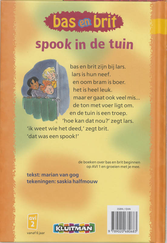 Spook in de tuin / Bas en Brit (Kluitman) / 32 achterkant