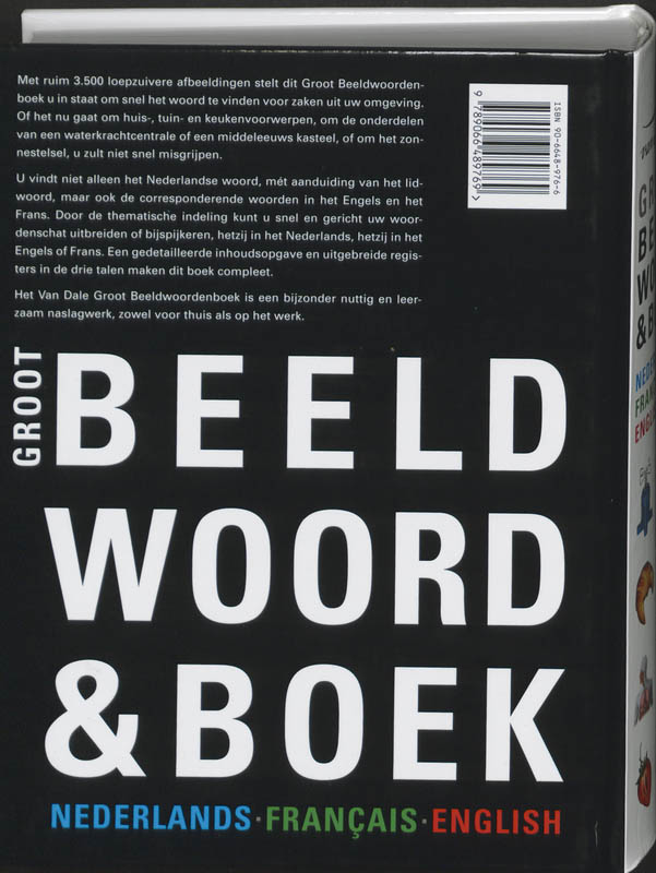 Van Dale Beeldwoordenboek Nederlands-Engels-Frans / Van Dale Kinderwoordenboeken achterkant