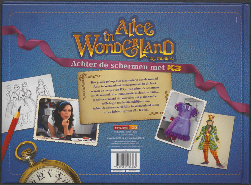 K3 weetjesboek 2 - Alice in wonderland de musical achterkant