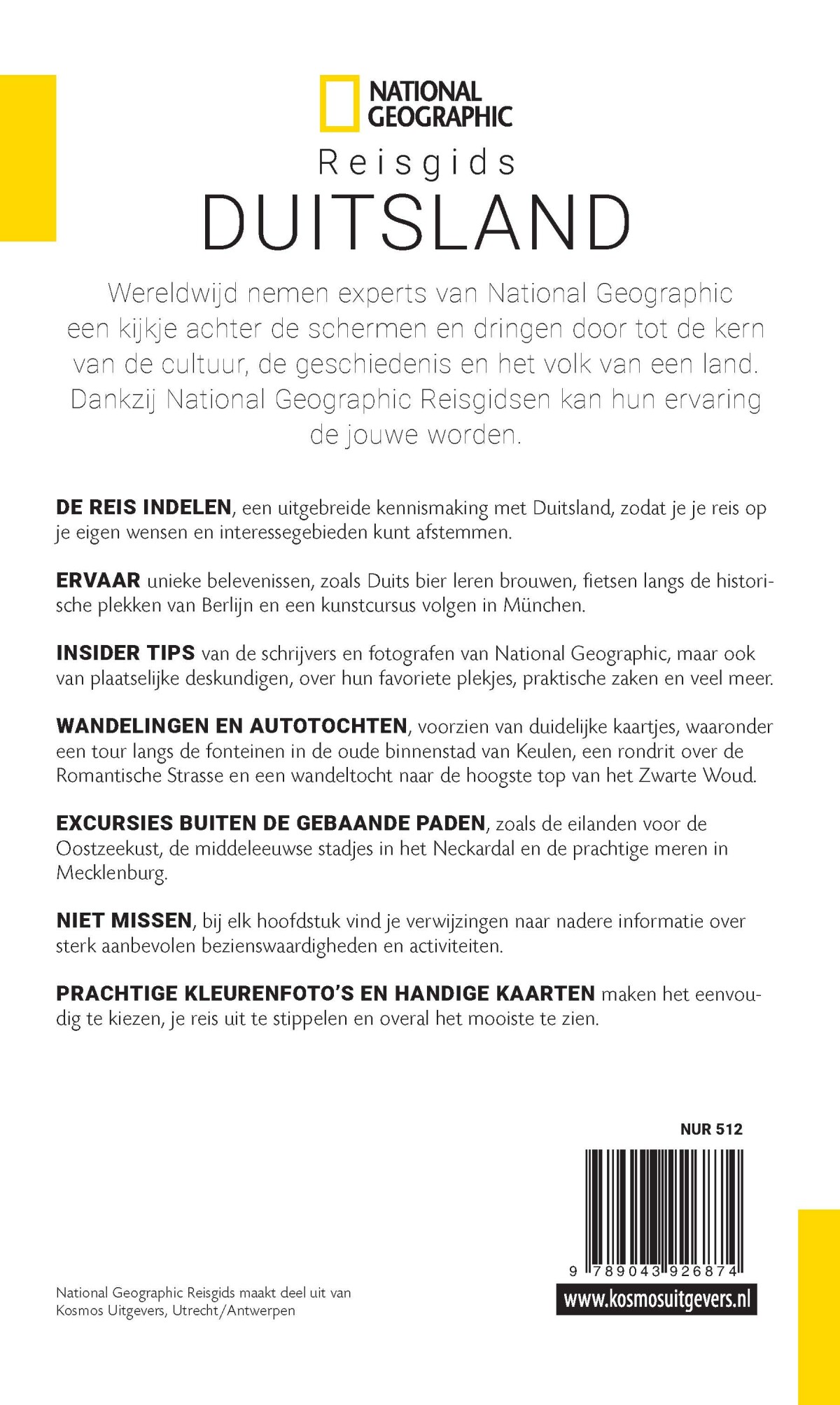 Duitsland / National Geographic reisgidsen achterkant