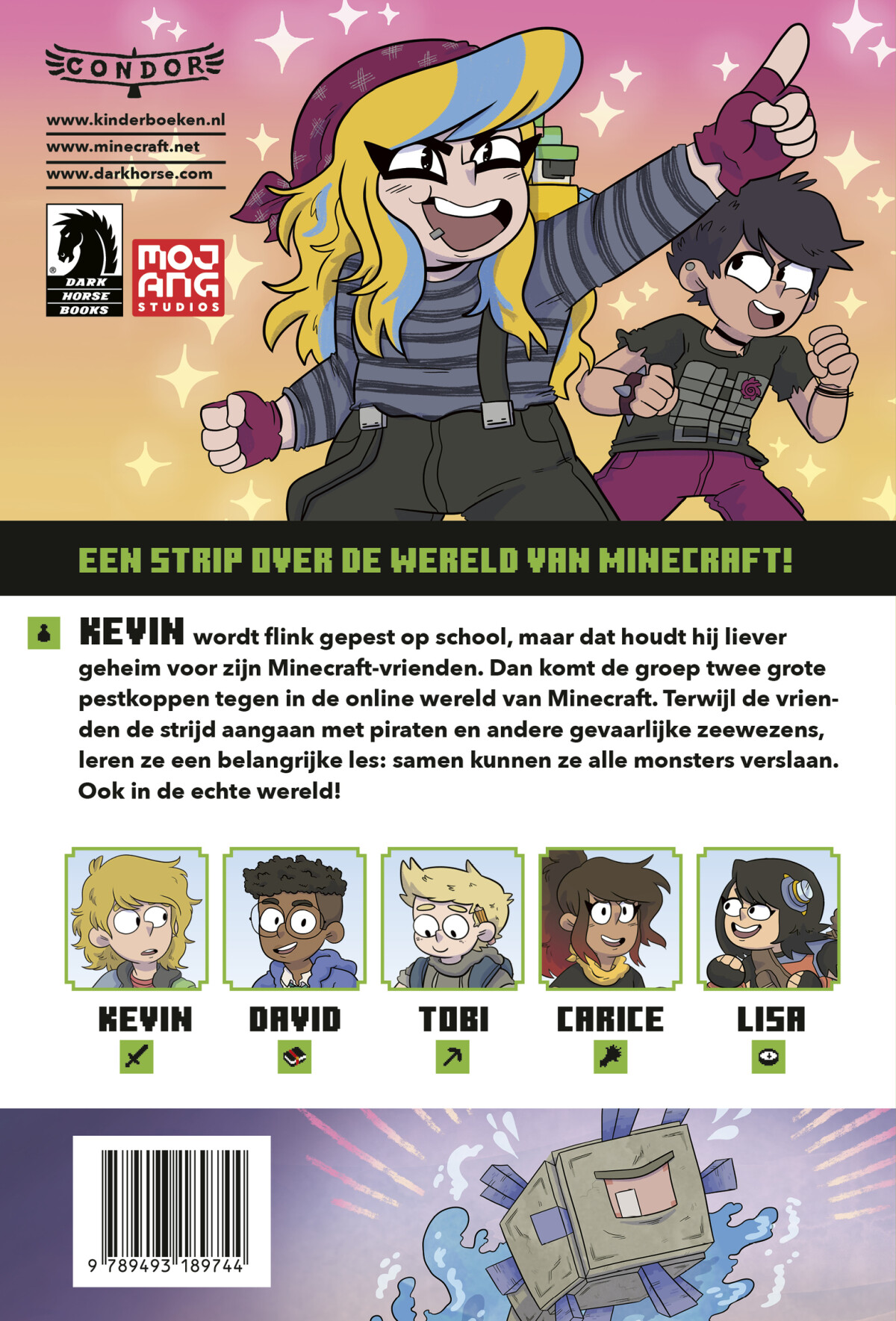 De strip / Minecraft / 2 achterkant