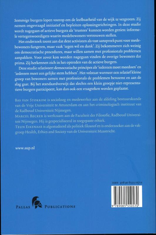 Participatie en vertegenwoordiging achterkant
