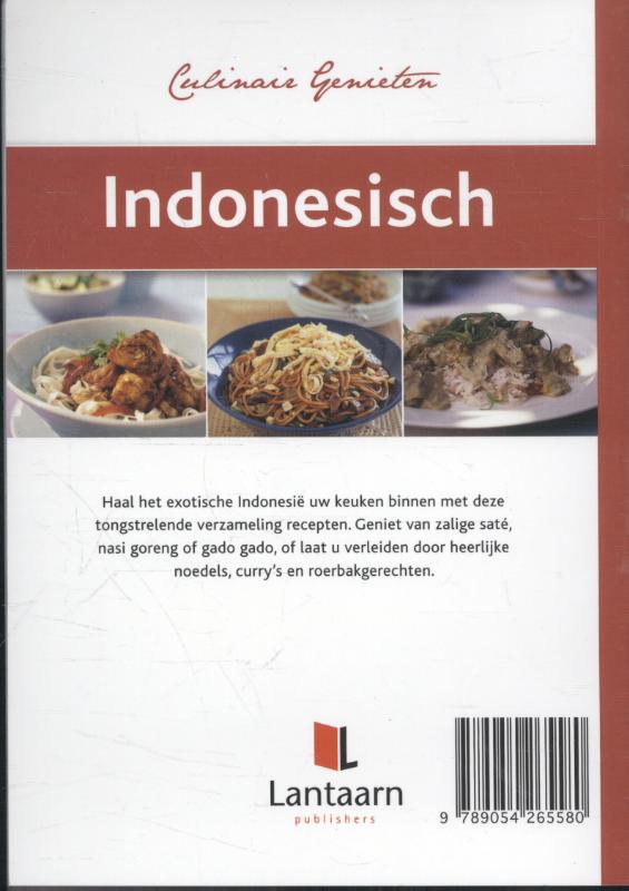 Culinair genieten - Indonesisch achterkant