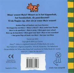 Waar woont Muis ? / Een flap-uit boek achterkant