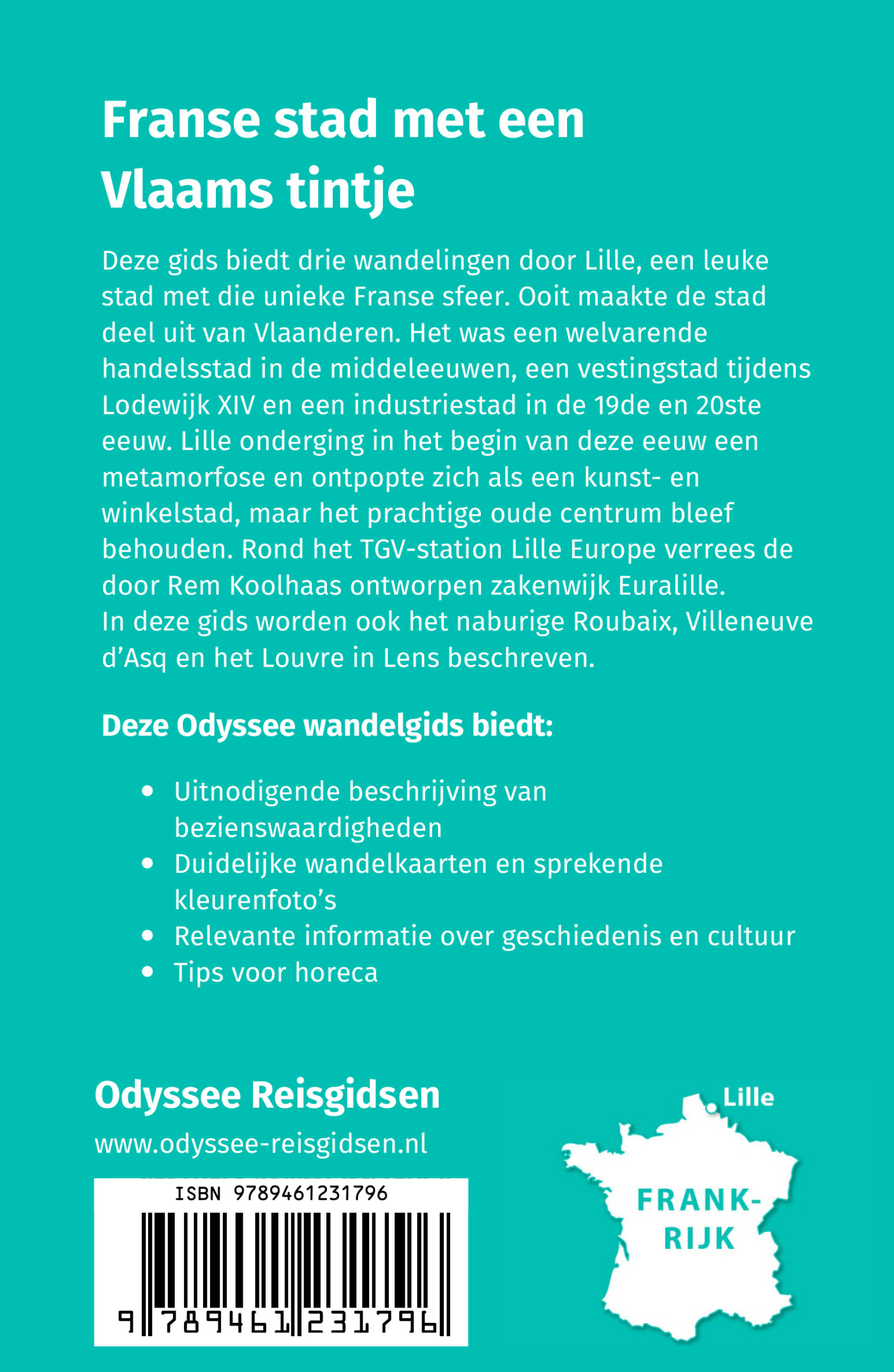 Wandelen in Lille / Odyssee reisgidsen achterkant