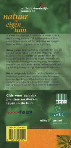 Natuur in eigen tuin / Milieuvriendelijk tuinieren achterkant