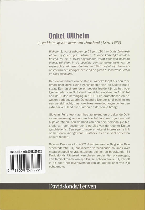Onkel Wilhelm Onkel Wilhelm achterkant