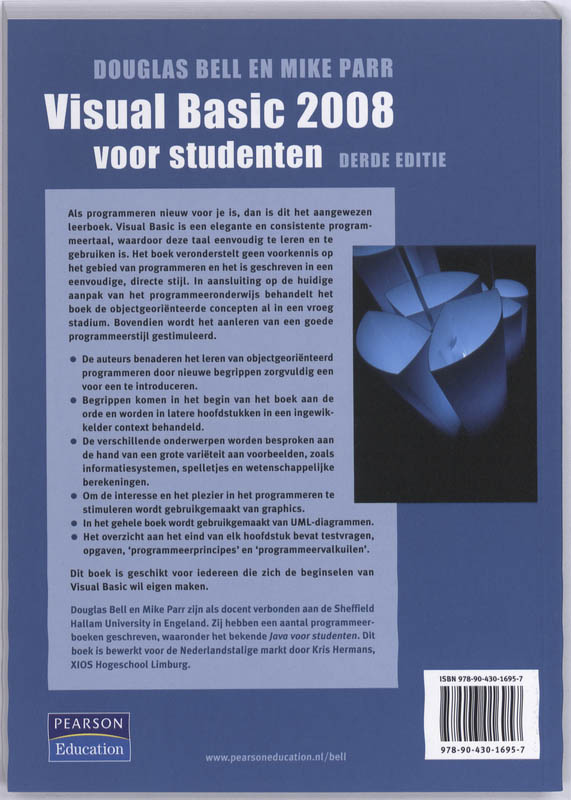 Visual Basic 2008 voor studenten achterkant