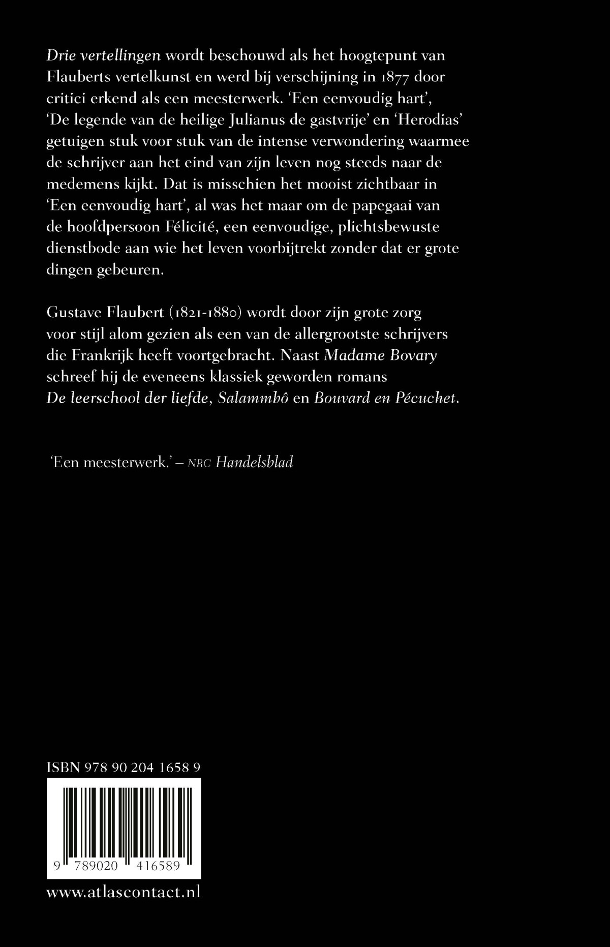 Drie vertellingen / LJ Veen Klassiek achterkant
