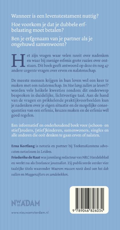 Hoe lang zullen ze leven!? achterkant
