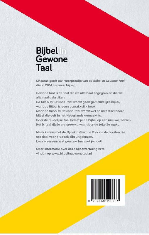 Bijbel in gewone taal achterkant