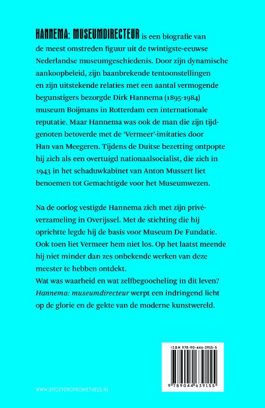 Hannema, museumdirecteur achterkant
