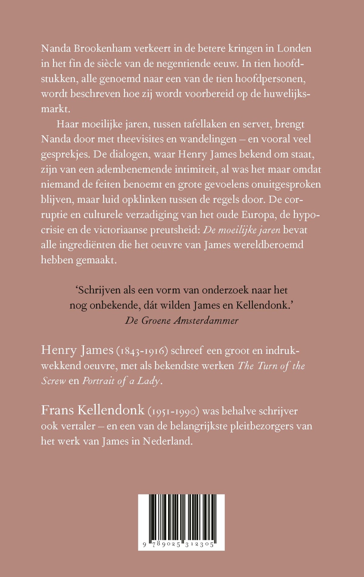 De moeilijke jaren achterkant