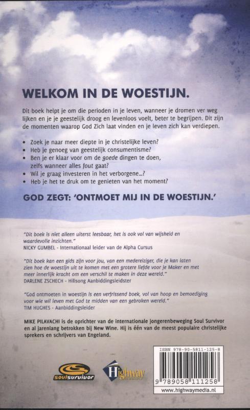 God ontmoeten in de woestijn achterkant