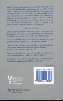 Beknopte handleiding bij de diagnostische criteria van de DSM-IV-TR achterkant