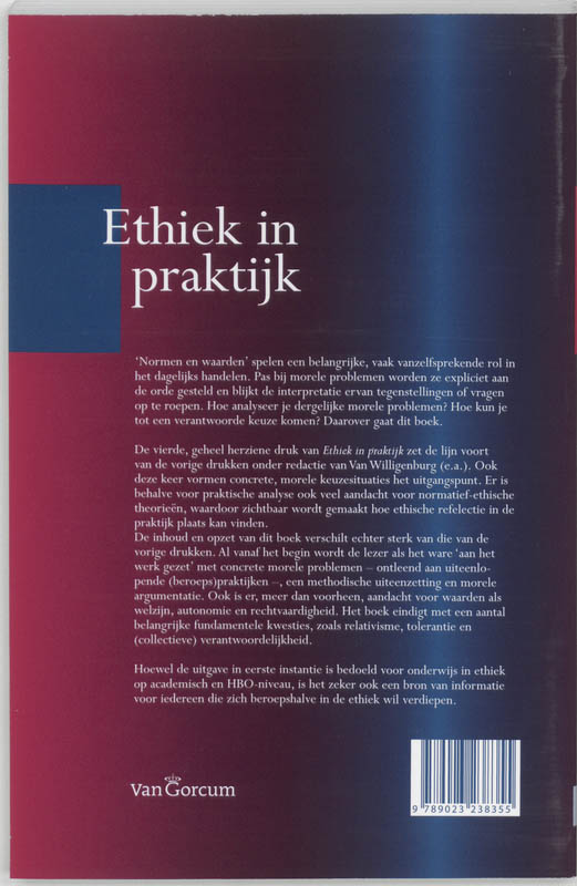 Ethiek in praktijk Ethiek in praktijk achterkant