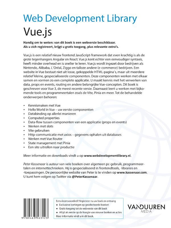 Vue.js, 3e editie / Web Development Library achterkant