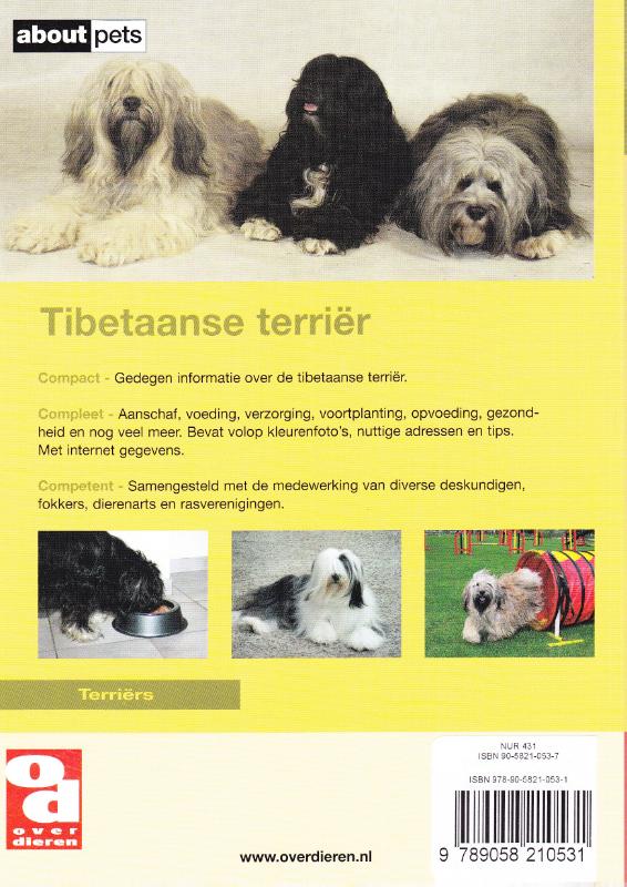 de Tibetaanse terrier achterkant