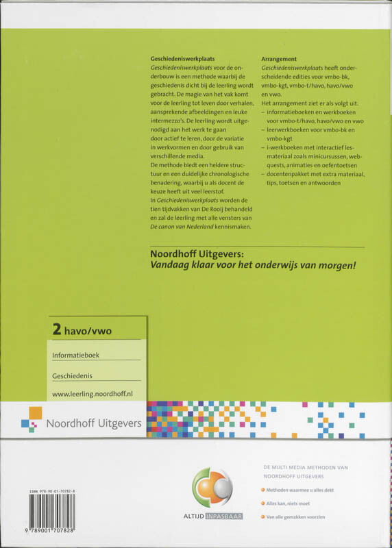 Geschiedeniswerkplaats informatieboek 2 havo/vow Informatieboek achterkant