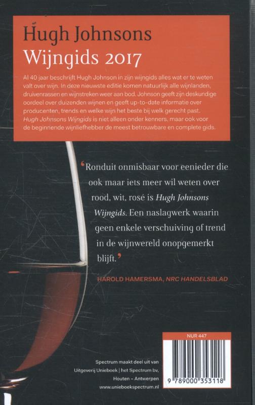Hugh Johnsons Wijngids 2017 achterkant