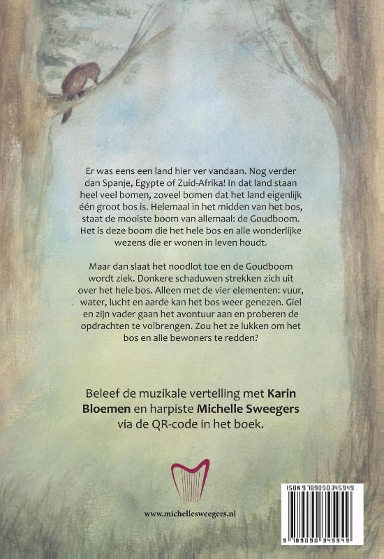 Sprookjesboek -  De Goudboom - Michelle Sweegers - Luisterverhaal achterkant