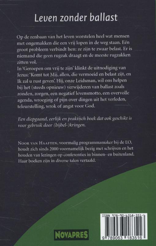 Geroepen om vrij te zijn achterkant