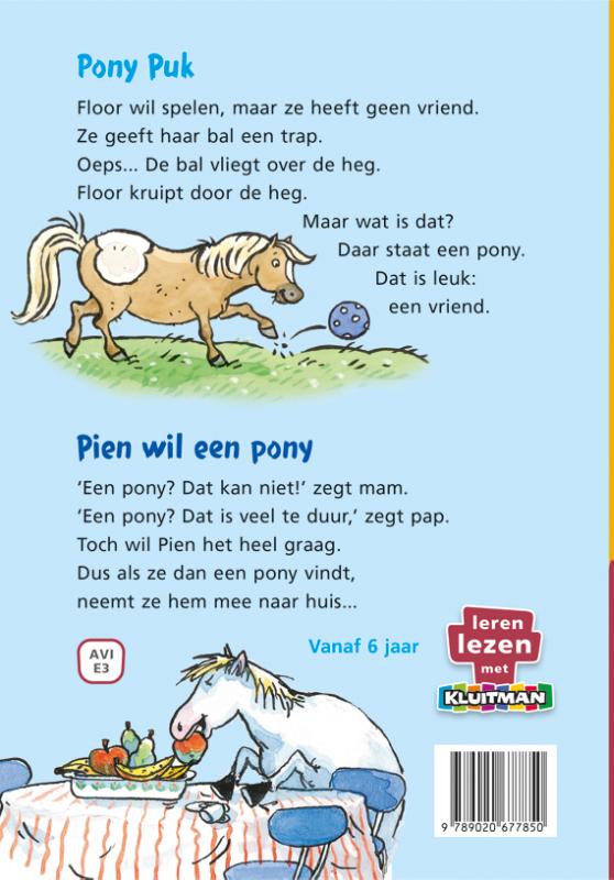 Pony Puk & Pien wil een pony / Leren lezen met Kluitman achterkant