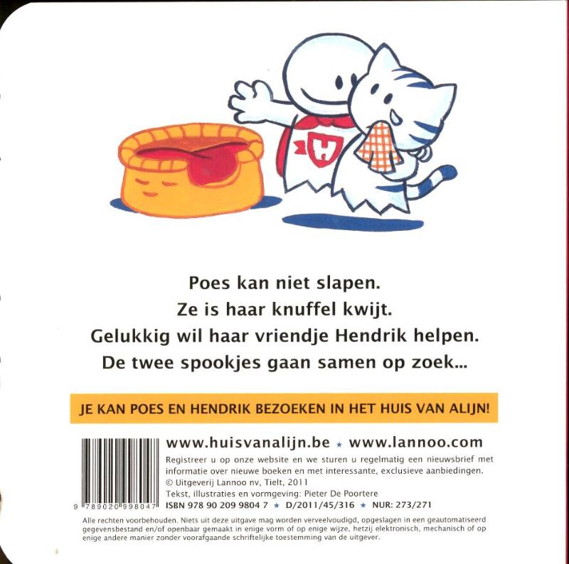 Poes gaat slapen achterkant