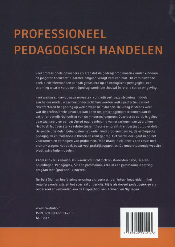 Professioneel pedagogisch handelen achterkant