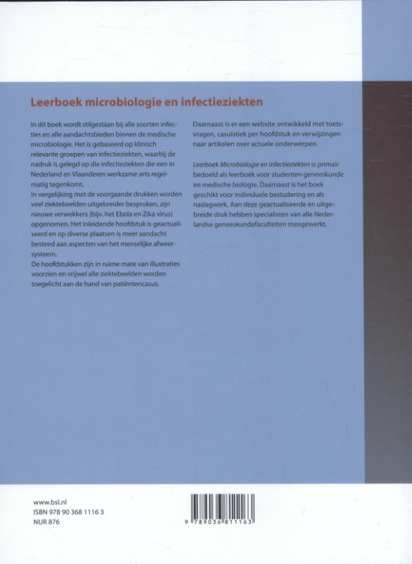 Leerboek microbiologie en infectieziekten achterkant