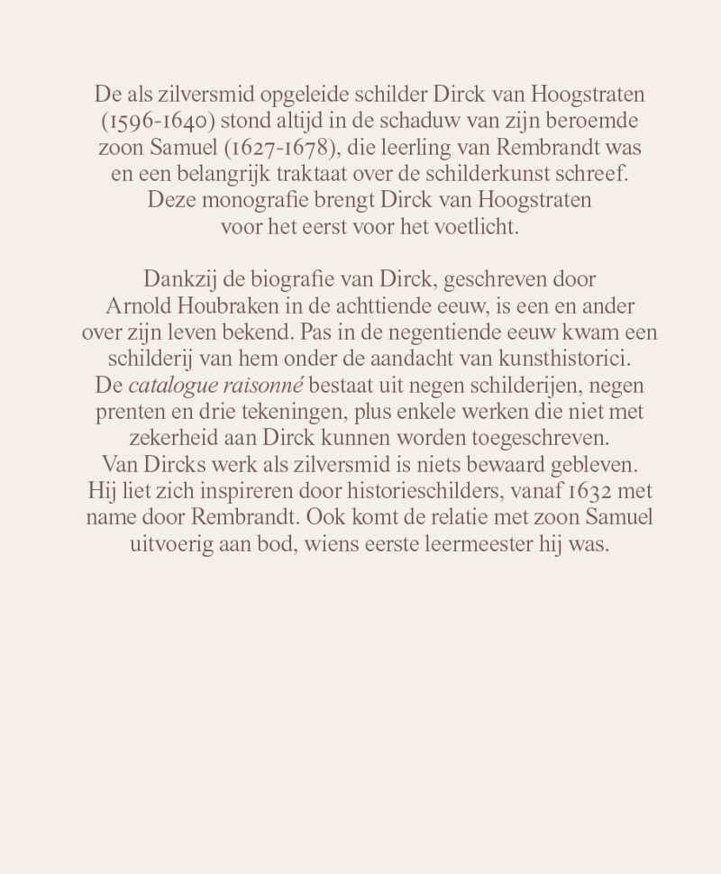 Dirck van Hoogstraten achterkant