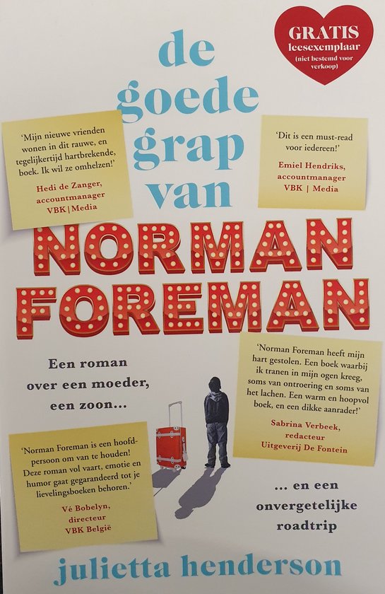 Vooruitleesexemplaar De groede grap van Norman Foreman