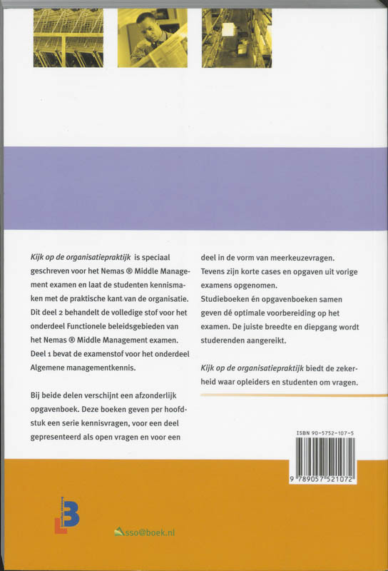 Kijk op de organisatiepraktijk Theorieboek 2 achterkant