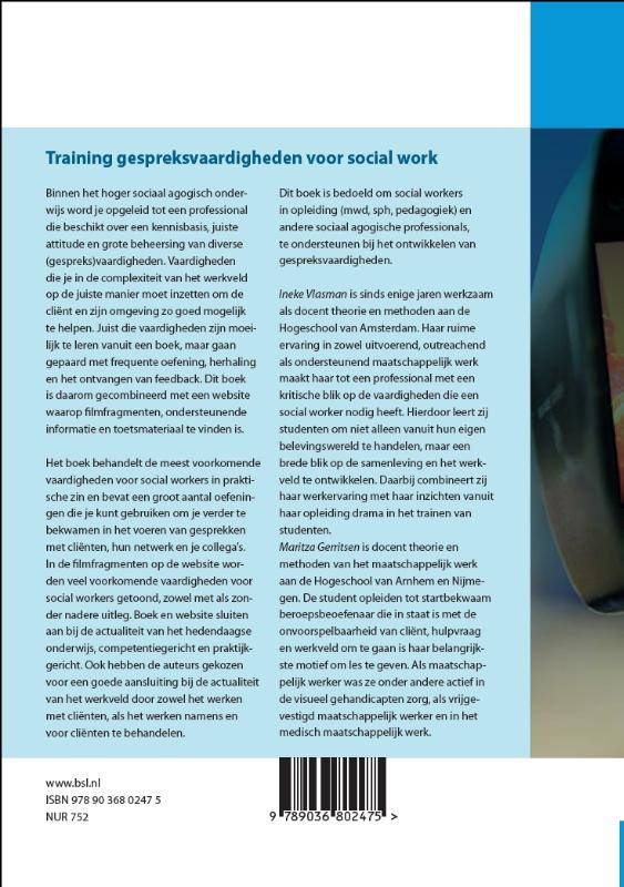 Training gespreksvaardigheden voor social work achterkant