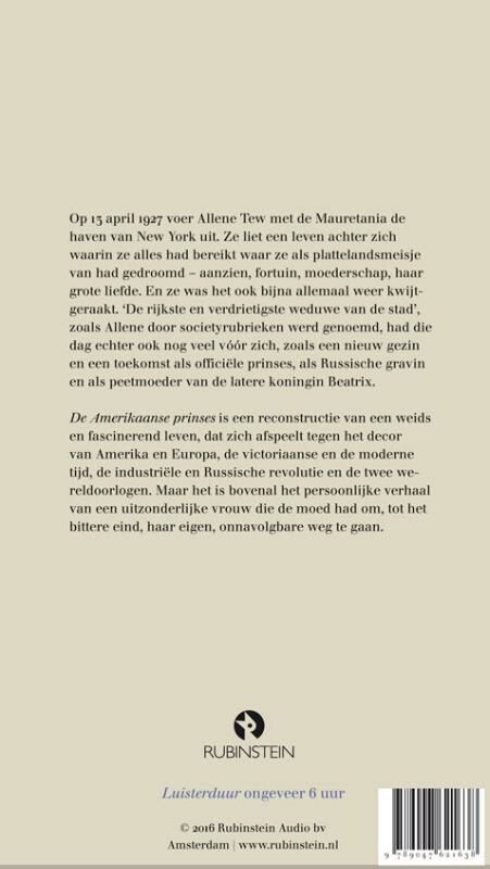 De Amerikaanse prinses achterkant