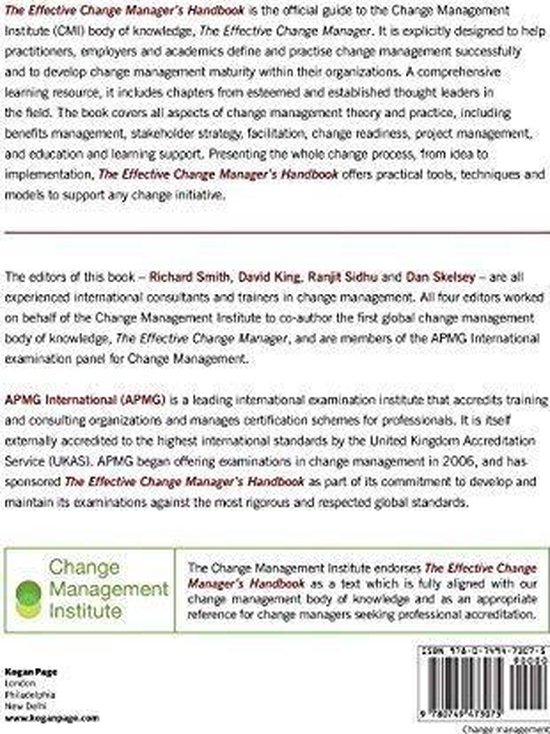 The Effective Change Manager's Handbook